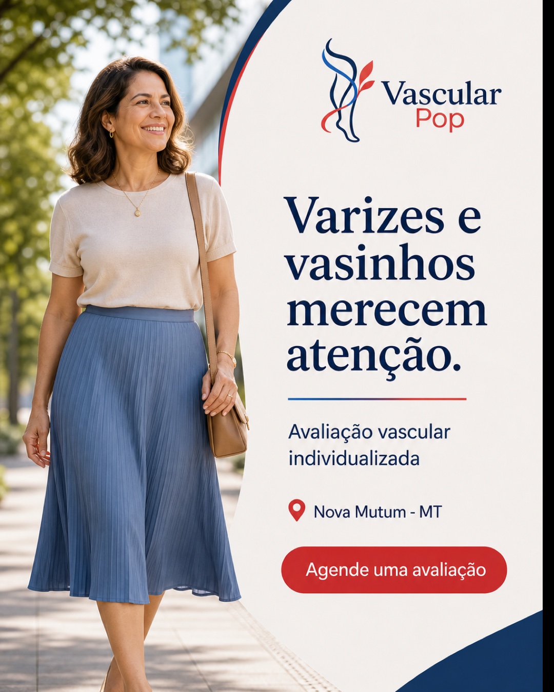 Anúncio com abordagem de avaliação vascular
